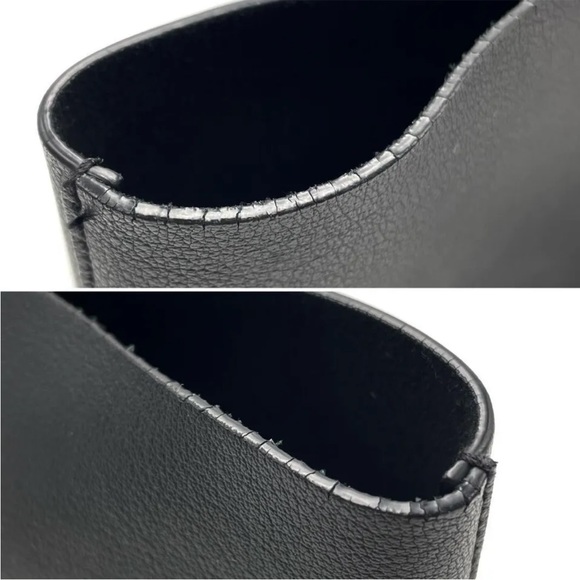 Authentic Saint Laurent Logo Ysl Charm Shoulder Tote Bag With Pouch - Picture 9 of 11